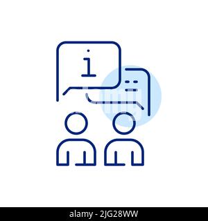 Support-Forum für FAQ und Informationen. Pixel-perfektes, bearbeitbares Strichliniensymbol Stock Vektor