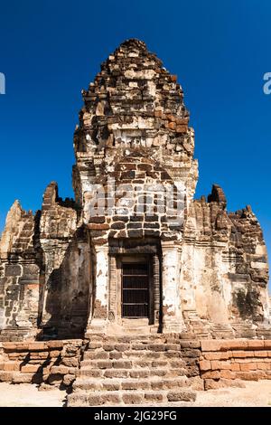 Affentempel, Pra Prang Sam Yod (Yot), Chedi (stupa), Lopburi (Lop Buri), Thailand, Südostasien, Asien Stockfoto