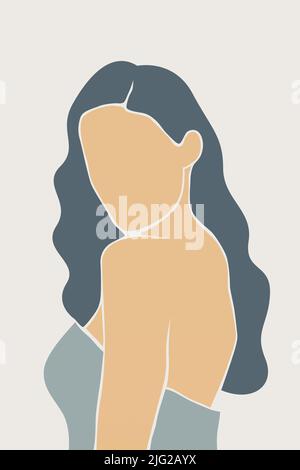 Ästhetische abstrakte Böhmische Frau Kunst für Print und digitale Zwecke Stockfoto
