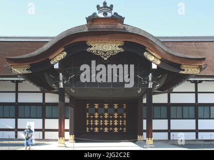 Architektur des Kaiserpalastes von Kyoto in Japan. Stockfoto