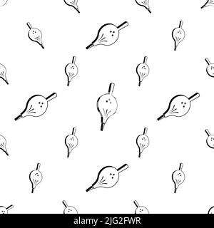 Faltenbalg Symbol Nahtloses Muster, Luftstrahlgeräte Vektor-Kunst Illustration Stock Vektor