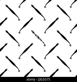 Picking Wheel Tool Icon Nahtloses Muster, Leder-Picking Wheel-Tool Vektor-Kunst Illustration Stock Vektor