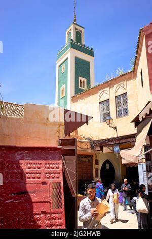 Marokko Meknes. Die engen Gassen der Medina Stockfoto