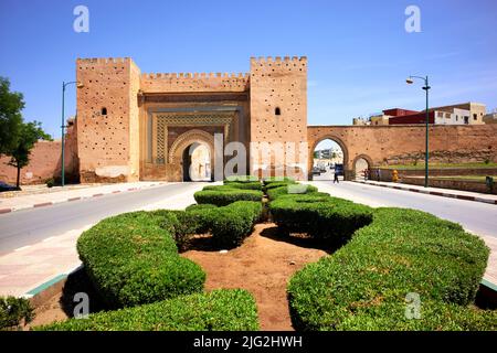 Marokko Meknes. Das Tor zur Medina Stockfoto