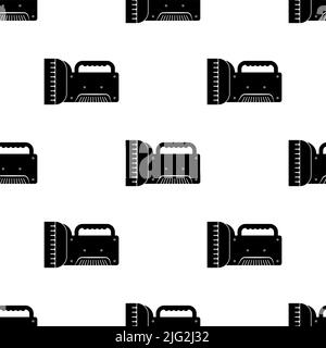 Taschenlampe Symbol Nahtloses Muster, Fackel Symbol, Handheld Tragbares Elektrisches Licht Vektor Kunst Illustration Stock Vektor