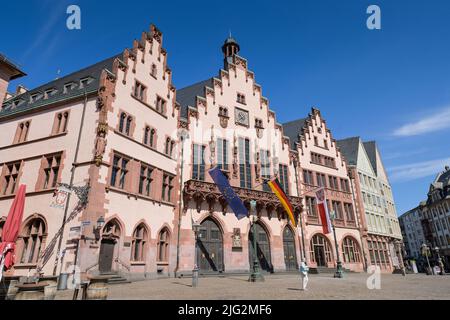 Altes Rathaus Römer, Römerberg, Frankfurt am Main, Hessen, Deutschland Stockfoto