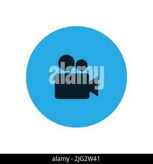 Symbol für Videokamera. Symbol für die Kinokamera. Vektorgrafik Stock Vektor