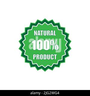 Vektor-Abzeichen, Aufkleber, Logo, Stempel. Bio-Produkt. Etiketten für Bio-, Natur-, Öko-Produkte. Stock Vektor
