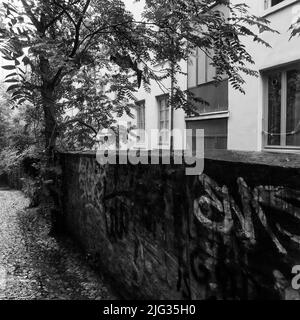 La Croix-Rousse, eine Ballade auf dem Fußweg der Flora Triistan, Lyon, Frankreich Stockfoto