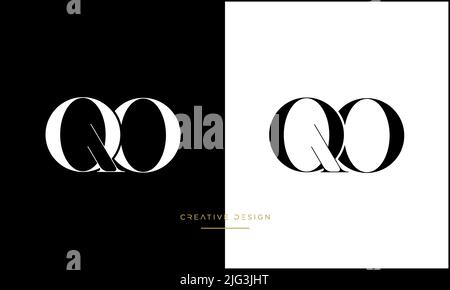 QO, OQ oder Q Abstract Icon Logo-Monogramm Stock Vektor