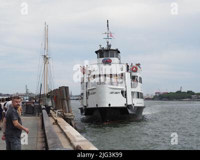 Bild der Liberty Ferry in New York. Stockfoto