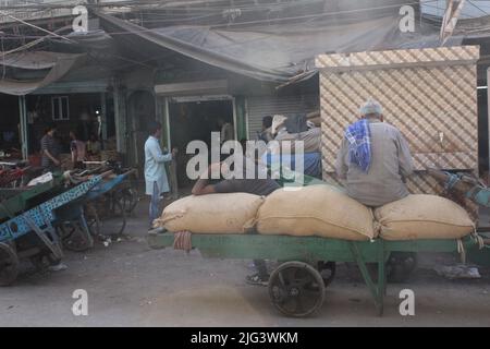 Einblicke in Alt-Delhi, Chawri Bazaar Stockfoto