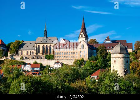 Stadtbild der Altstadt von Warburg im östlichen Nordrhein-Westfalen, im Land Nordrhein-Westfalen, Deutschland Stockfoto