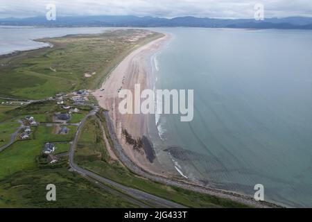 Inch Beach Dingle Peninsula Ireland Drohne Luftaufnahme Stockfoto