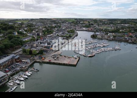 Kinsale Stadt Grafschaft Cork Irland Drohne Luftaufnahme Stockfoto