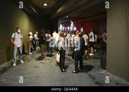 Rom, Italien. 07.. Juli 2022. A.S. Roma und Sport e Salute Spa während der Eröffnung der Trophäe der UEFA Europa Conference League im Stadio Olimpico, 7.. Juli 2022, Rom Italien Credit: Independent Photo Agency/Alamy Live News Stockfoto