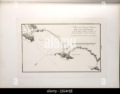 Portulano der spanischen Halbinsel: Quaderno 2, Costas de Valencia und Murcia. Hafen und Stadt Denia -Plan der Rad die Stadt, Hafen und Arsenal von Cartagena -Plan der Ensenada del Portus -Ebene der Ramme Ensenada y Fondeadero de Calpe -Plan der Benidorme Rada -Plan der New Place Verankerung -Plan der Estacio Fondeadero im C. de Palos -Ebene des Kaps von Cabo de Cullera -Ebene Vom östlichen Teil des östlichen Teils vom Sooth von Calpe genannt die Grube -Altea Rada und Surgid Plan -Plan der Bucht von Alicante -Peñón und Rada de Peñíscola Plan -Plan der Quelle und Grand o Stockfoto