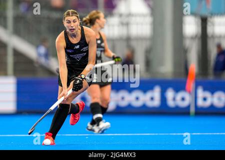 AMSTELVEEN, NIEDERLANDE - 7. JULI: Alex Lukin aus Neuseeland beim FIH Hockey Women's World Cup 2022 Spiel zwischen Indien und Neuseeland am 7. Juli 2022 im Wagener Hockey Stadium in Amstelveen, Niederlande (Foto: Patrick Goosen/Orange Picles) Stockfoto