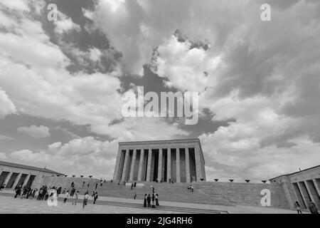 Anitkabir oder Mausoleum von Mustafa Kemal Ataturk in Ankara. 10.. november Gedenktag von Atatürk oder 10 kasim. Ankara Türkei - 5.16.2022 Stockfoto