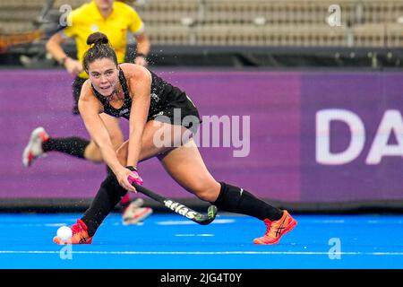 AMSTELVEEN, NIEDERLANDE - 7. JULI: Alex Lukin aus Neuseeland beim FIH Hockey Women's World Cup 2022 Spiel zwischen Indien und Neuseeland am 7. Juli 2022 im Wagener Hockey Stadium in Amstelveen, Niederlande (Foto: Patrick Goosen/Orange Picles) Stockfoto