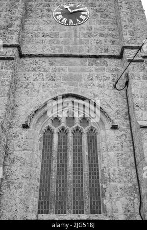 Blick in und um St. Breaca Parish Church in Breage, Helston, Cornwall Stockfoto