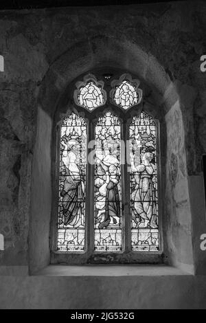 Blick in und um St. Breaca Parish Church in Breage, Helston, Cornwall Stockfoto