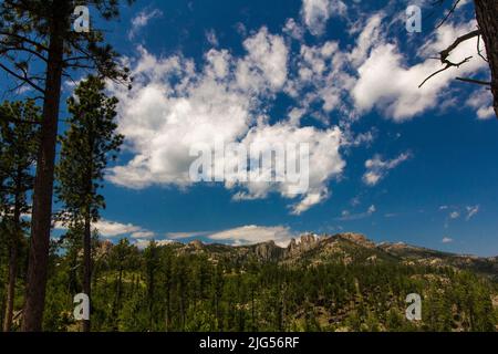 Blick vom Needles Highway im Sommer, Custer State Park, South Dakota Stockfoto