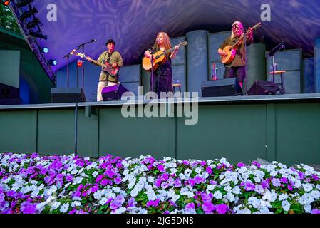 Konzert, The Ecclestons, Butchart Gardens, Brentwood Bay, Greater Victoria, British Columbia, Kanada Stockfoto