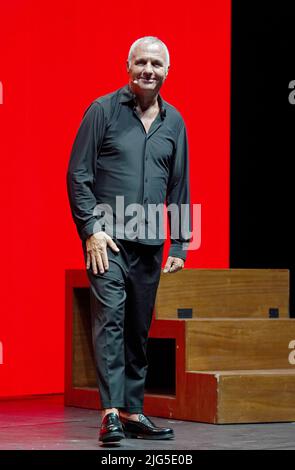 Vercelli, Italien. 7.. Juli 2022. Die Live-Show 'La favola Mia' des italienischen Schauspielers Giorgio Panariello. Quelle: Giorgio Morera/Alamy Live News Stockfoto