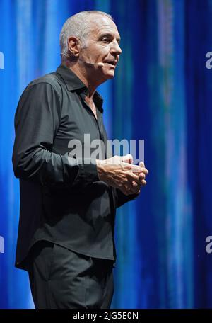 Vercelli, Italien. 7.. Juli 2022. Die Live-Show 'La favola Mia' des italienischen Schauspielers Giorgio Panariello. Quelle: Giorgio Morera/Alamy Live News Stockfoto