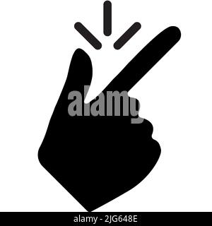Snap der Finger-Symbol auf weißem Hintergrund. Wie einfach Symbol. Snap Finger-Zeichen. Flach Stil. Stockfoto
