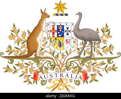 Offizielles aktuelles Vektorwappen von AUSTRALIEN Stock Vektor