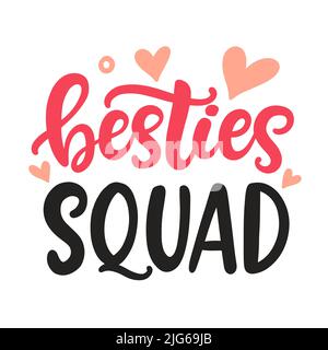 Kader der besten Freunde. Friendship Day Handschriftenphrase Stock Vektor