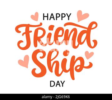 Friendship Day Handschriftenphrase Stock Vektor