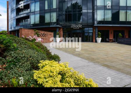 Chester, Großbritannien: 3. Jul 2022: Der Hauptsitz in Chester ist ein prestigeträchtiges Gebäude für Bürounterkünfte. Es gibt ein luxuriöses Hotel und Restaurant Stockfoto