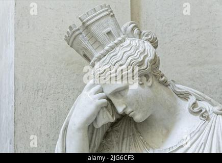 Detail der Skulptur von Antonio Canova Grabdenkmal Italien Allegorie Stockfoto