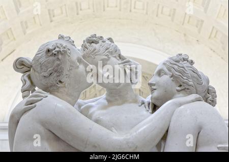 Detail der drei Gnaden des italienischen Bildhauers Antonio Canova Stockfoto