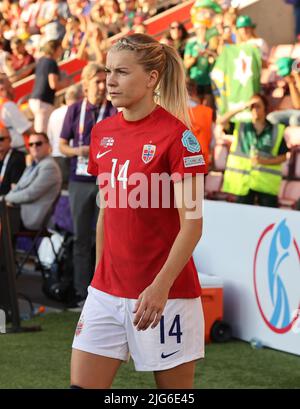 SOUTHAMPTON ENGLAND - JULI 07 : Ada Hegerberg aus Norwegen beim Finale der Europameisterschaft der Frauen 2022 der Gruppe A zwischen Norwegen und No Stockfoto