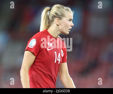 SOUTHAMPTON ENGLAND - JULI 07 : Ada Hegerberg aus Norwegen beim Finale der Europameisterschaft der Frauen 2022 der Gruppe A zwischen Norwegen und No Stockfoto