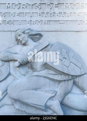 Montluc-Denkmal, Bron Fort Park, Bron, Frankreich Stockfoto