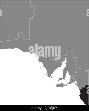 Locator Karte der SÜDOST-REGION, SOUTH AUSTRALIA Stock Vektor