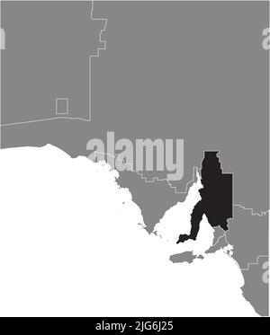 Locator Karte der ZENTRALEN REGION, SOUTH AUSTRALIA Stock Vektor