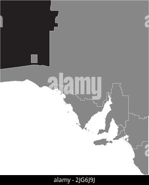 Karte der Region OUTBACK, SÜDAUSTRALIEN Stock Vektor