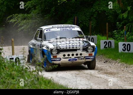Simon Hart, Ford Escort 1600 Mk1 Mexico, Forest Rally Stage, Birth of Stage Rallye, Goodwood Festival of Speed, The Innovators - Masterminds of Mot Stockfoto