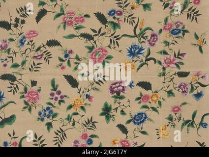 Panel (Dress Fabric), China, 18.. Jahrhundert, Qing-Dynastie (1644-1911). Detail aus einem größeren Kunstwerk. Stockfoto