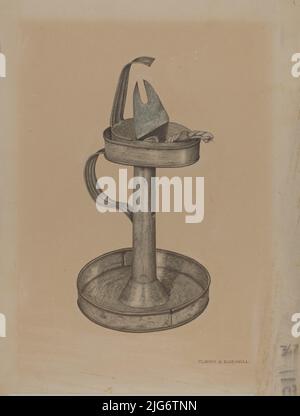 Betty Lampe und Ständer, c. 1940. Stockfoto