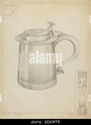 Silver Tankard, c. 1937. Stockfoto