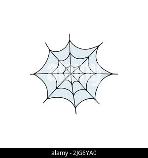 Handgezeichnete Linie Kunst Spiderweb Halloween Illustration. Stock Vektor