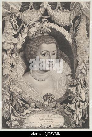 Porträt von Anne von Österreich, Königin von Frankreich, ca. 1650. Stockfoto