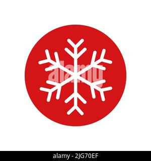 Snowflake-Ikone, flaches Design Stock Vektor